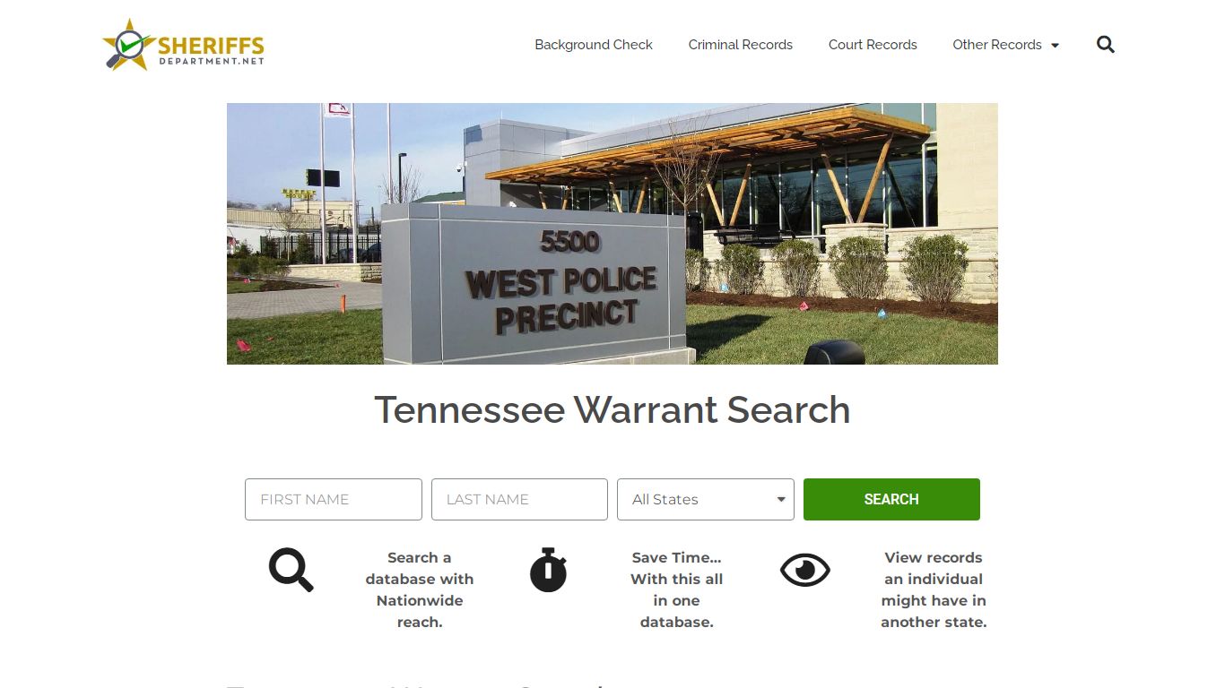 Tennessee Warrant Search - SheriffsDepartment.net